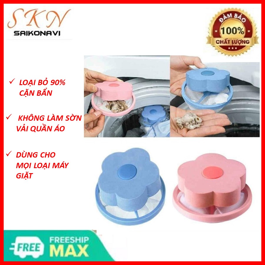 Set 2 Phao Lọc Cặn Bẩn Máy Giặt, Túi Lọc Gom Rác Lồng Máy Giặt, Lưới Lọc Cặn Bẩn Máy Giặt Hình Hoa