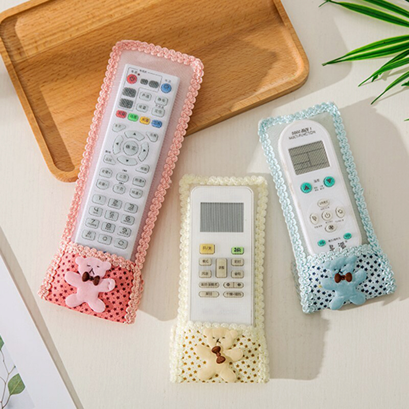 Túi bọc remote TV máy lạnh hình gấu Teddy, đồ bọc remote máy lạnh TV quạt máy hình gấu hình thú, vỏ bọc điều khiển, túi vải đụng điều khiển hình gấu