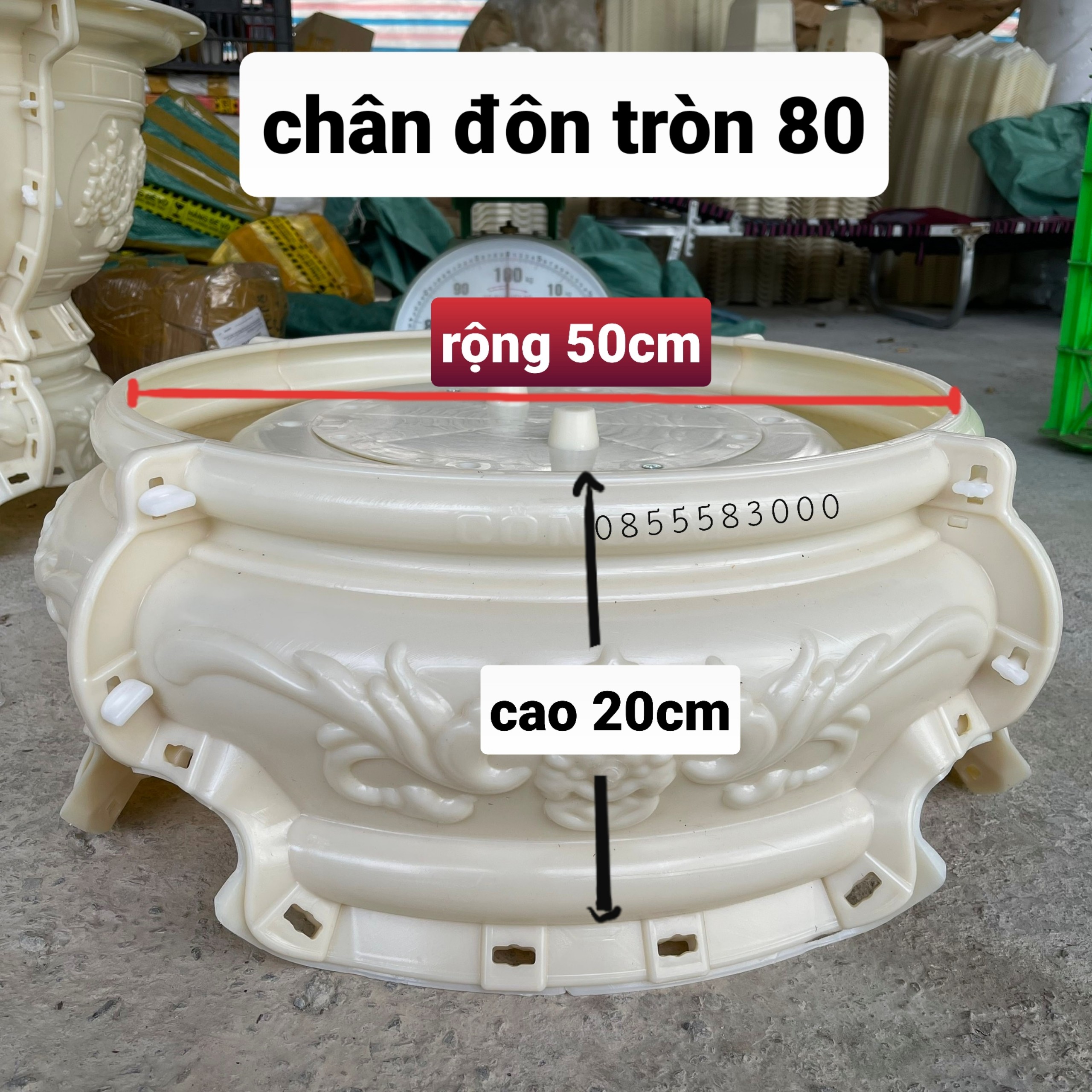 Khuôn đúc chân đôn tròn 80 có lòng tròng