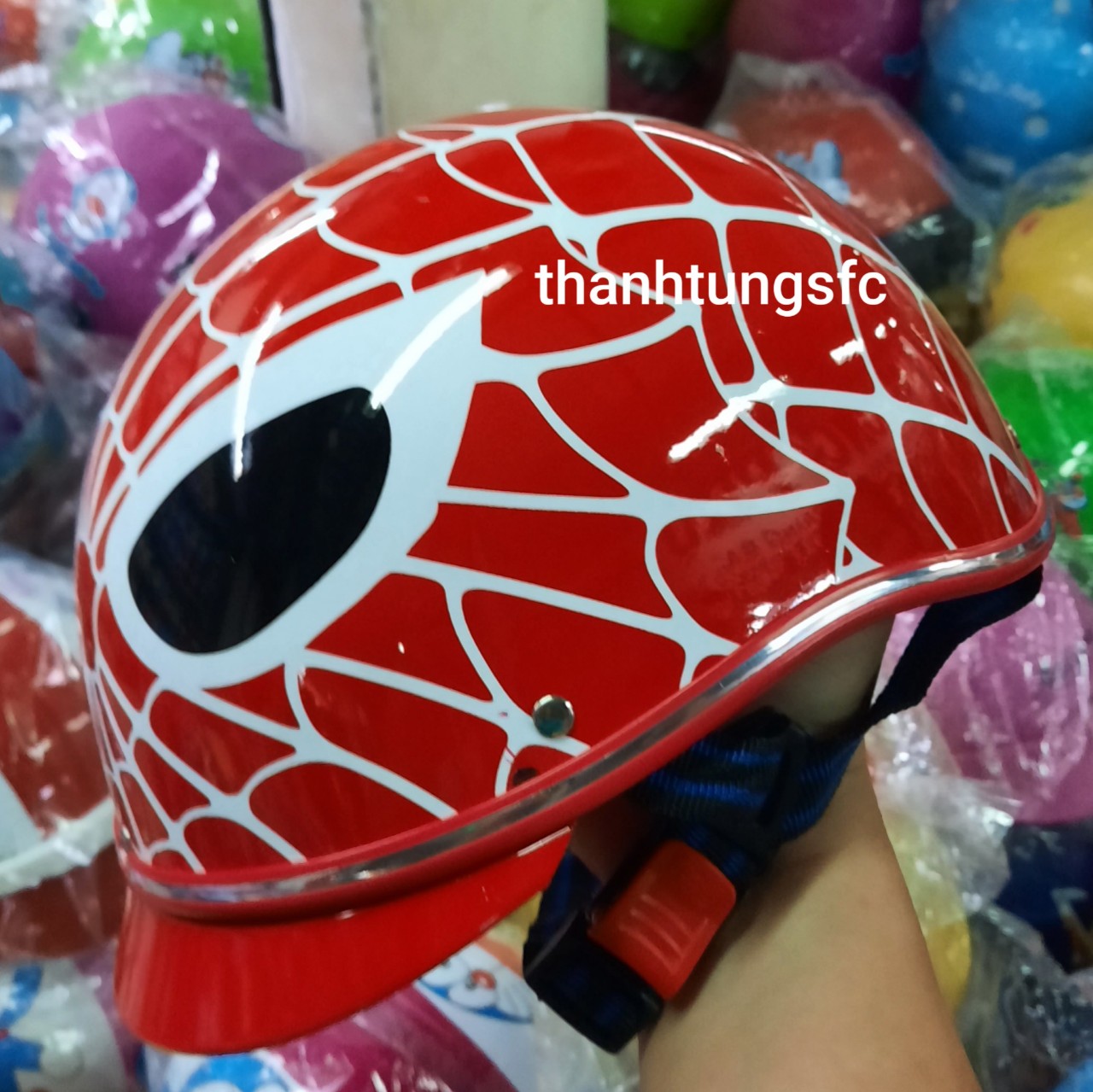 Nón bảo hiểm trẻ em spider-man napoli hàng công ty cao cấp an toàn cho bé