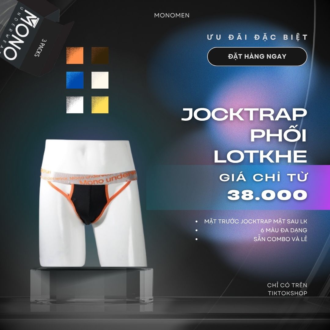 MONOMEN JOCKTRAP PHỐI LK Quần nam cao cấp, Đai lưng vừa, họa tiết chữ dễ phối đồ, thun lạnh mát mẻ, lớp thấm hút cotton Menswear