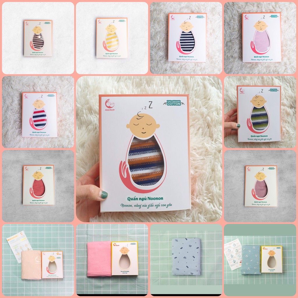 Quấn chũn noonon giúp bé ngủ ngon sâu giấc - quấn chũn cao cấp cho bé sơ sinh - tini kids plaza