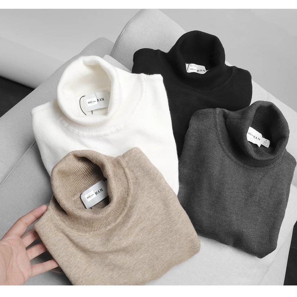 Áo Len Cổ Lọ Nam Phong Cách Hàn Quốc Siêu Ấm - Đủ Màu Đủ Size - Hàng Quảng Châu Xịn 100% AL06