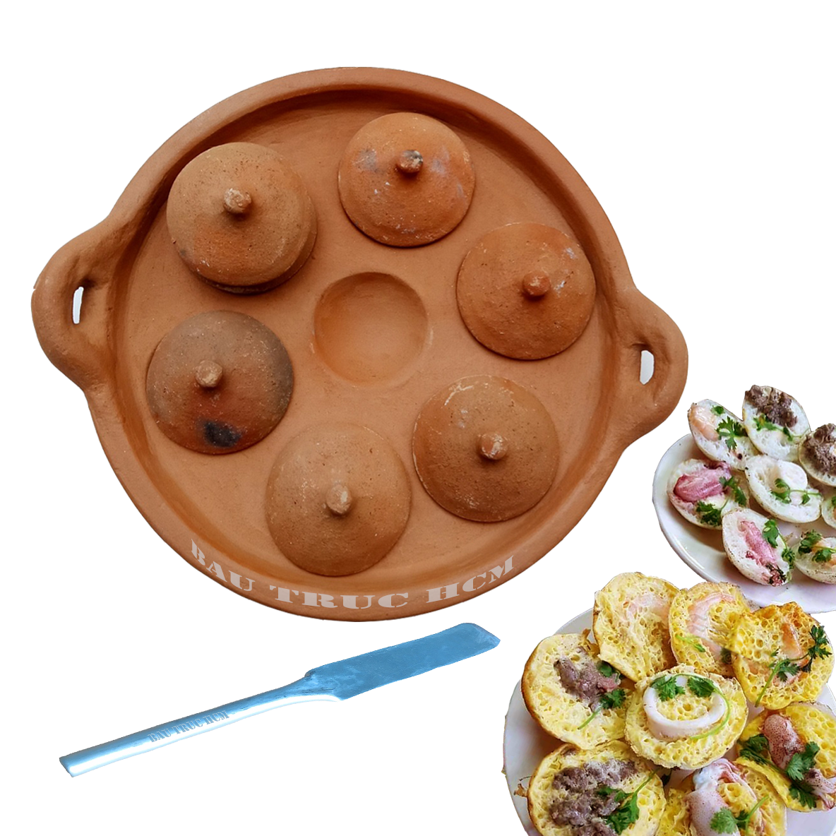 Khuôn đúc bánh khọt 7 lỗ