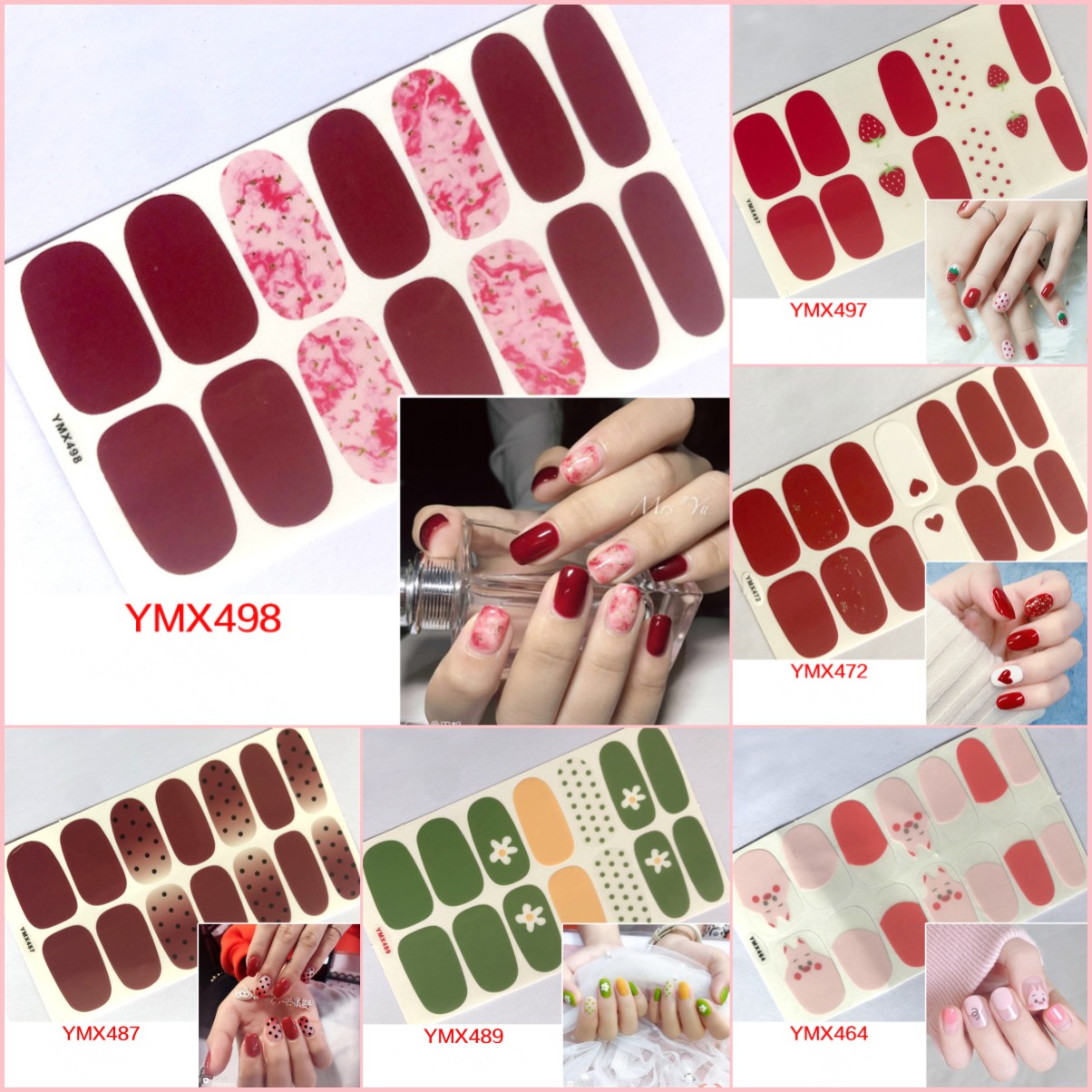 14pcs/set YMX Tuyển Tập Miếng dán móng tay nghệ thuật mã Hoạt Hình cute Mèo máy snoopy Micky Phụ Nữ Thú Cưng Chống Thấm Nước Bền Lâu Cho Trí Móng Tay Kiểu Dáng Thời