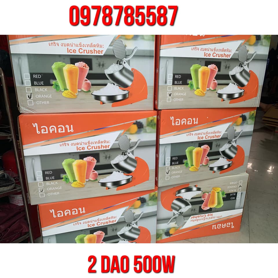 [HCM]Máy bào đá tuyết mịn- máy làm đá bào 2 lưỡi dao bào cực mạnh