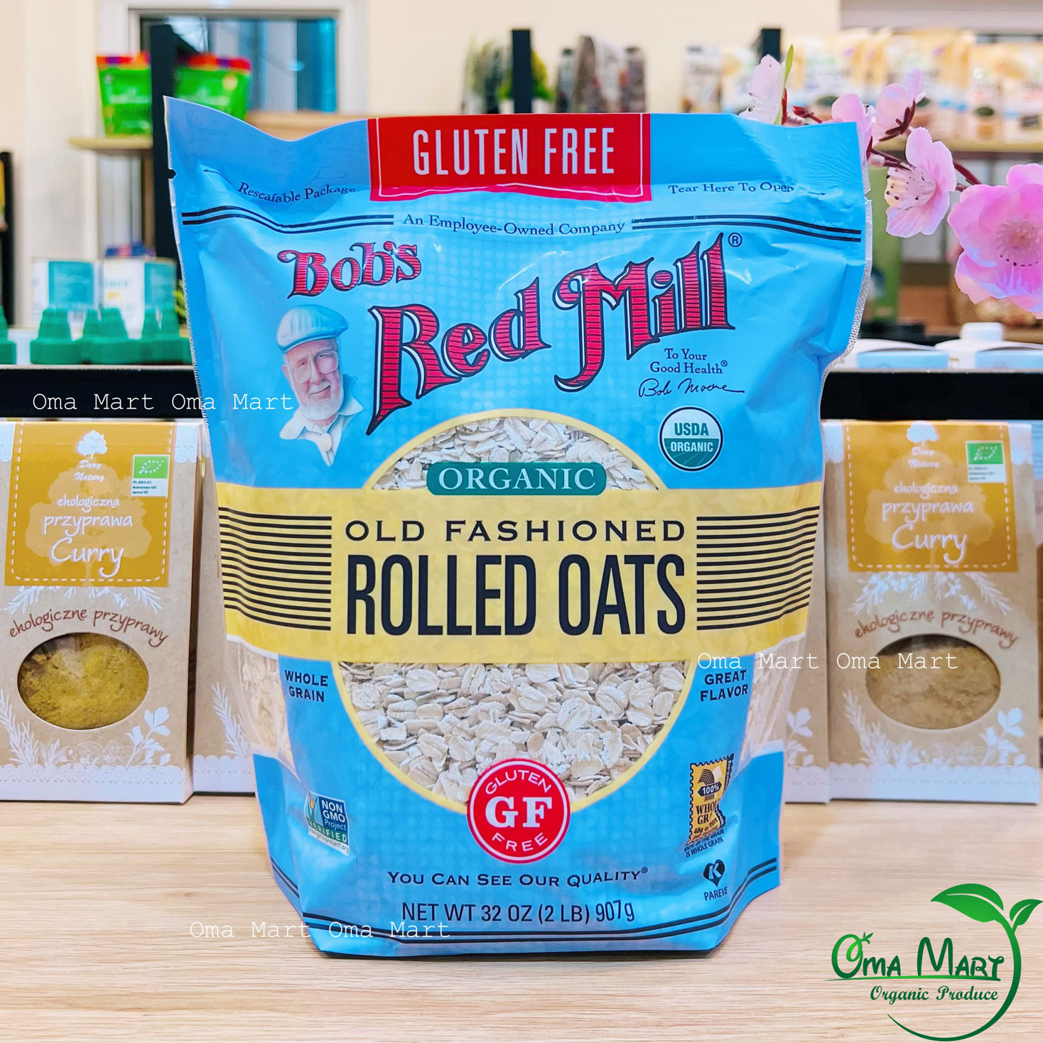 Yến mạch cán vừa hữu cơ Gluten Free Bob's Red Mill 907g