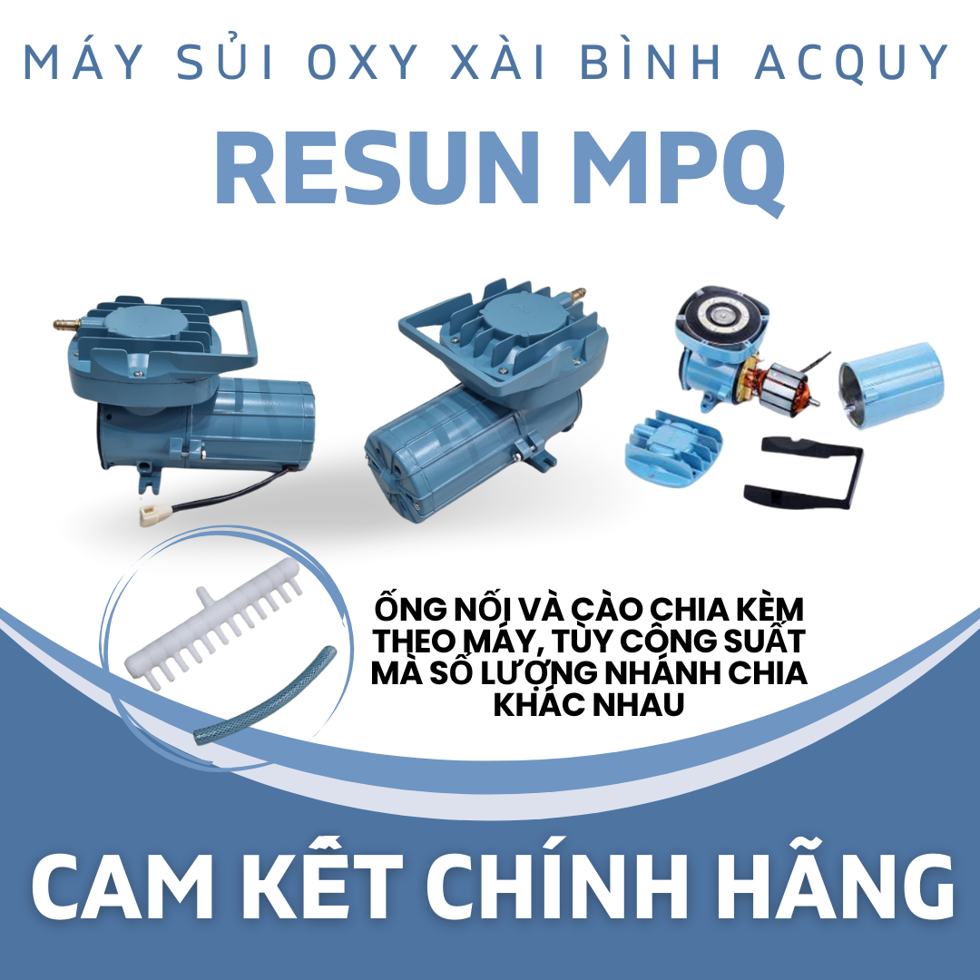 Máy sủi khí bể cá xài bình ắc quy 12v/ 24v