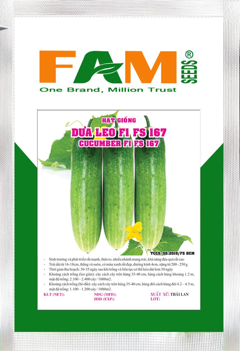Hạt giống dưa leo f1 fs 167 - gói 1gr