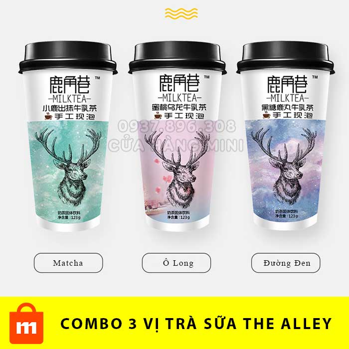 [HCM]【HOT】 Combo 3 Ly Trà Sữa Tự Pha The Alley Mix Vị