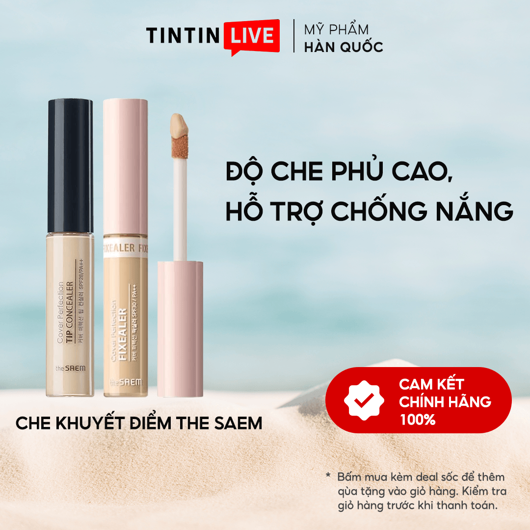 Kem Che Khuyết Điểm The SAEM Cover Perfection Tip Concealer 6.5g - Kem CKD che khuyết điểm mặt không trôi The SAEM 01-1.25-1.75-02