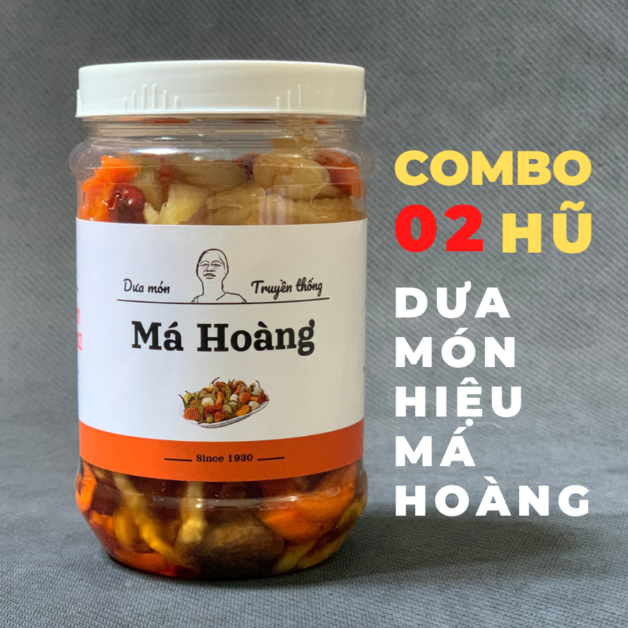 Combo 2 hũ dưa món củ kiệu thập cẩm hiệu MÁ HOÀNG ( 500gr ) - MAHO FOODS