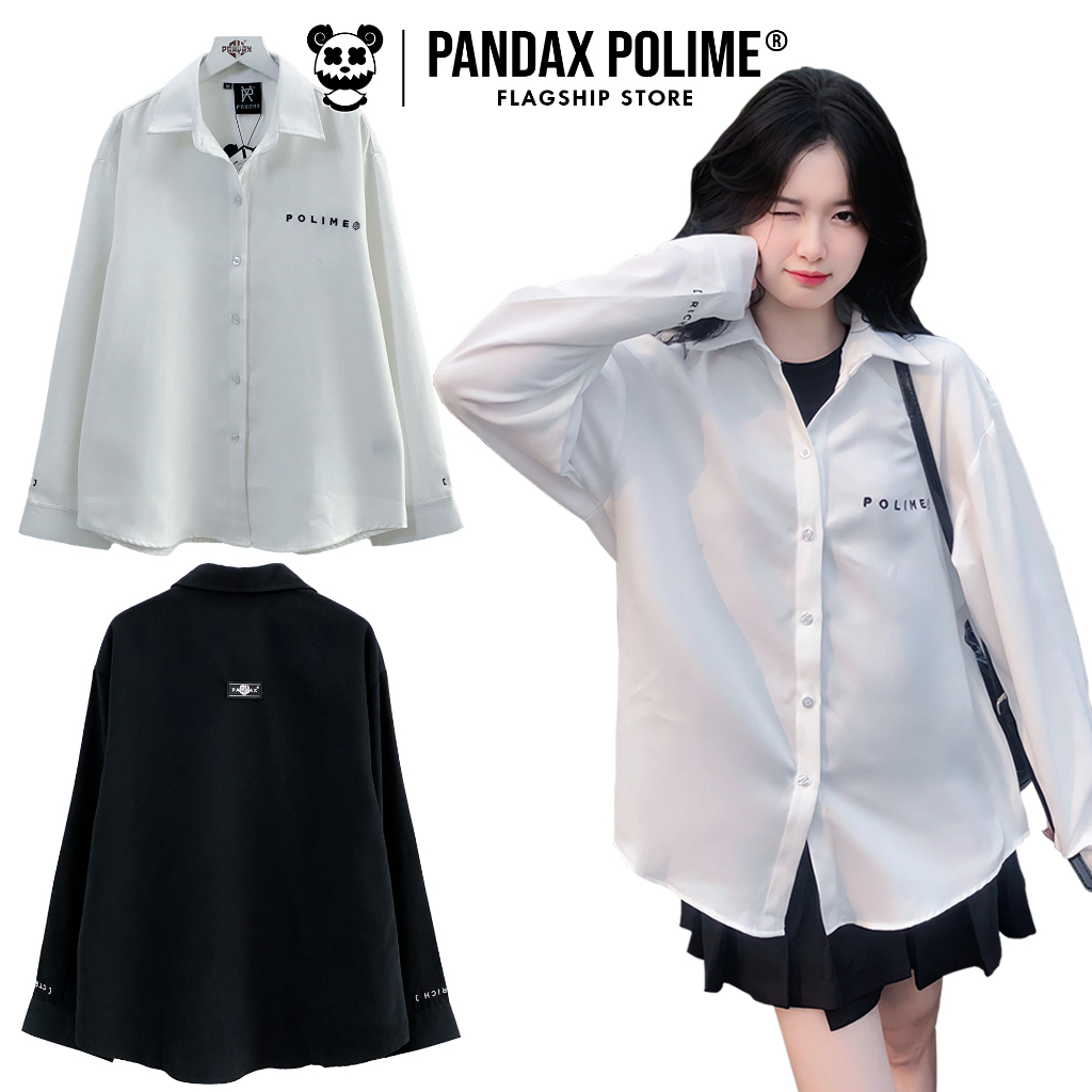 Áo sơ mi nhung tăm nam nữ Polime Rich And Ctrl áo sơ mi big size flanel form rộng logo thêu local brand PANDAX POLIME