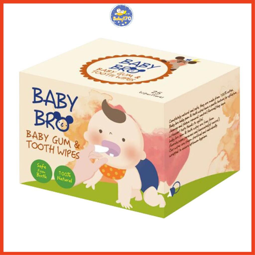 Gạc rơ lưỡi baby bro hộp 25 miếng - hàn quốc