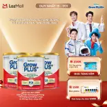 Combo 3 Sữa bột Nutifood GrowPLUS+ Suy Dinh Dưỡng (Đỏ) - Hỗ Trợ Tăng Cân, Tăng Chiều Cao ( 3 Lon 1,65 Kg)
