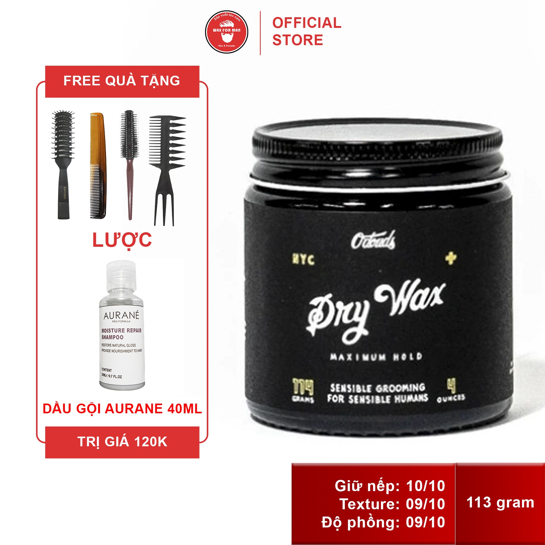 Sáp vuốt tóc O'douds Dry Wax