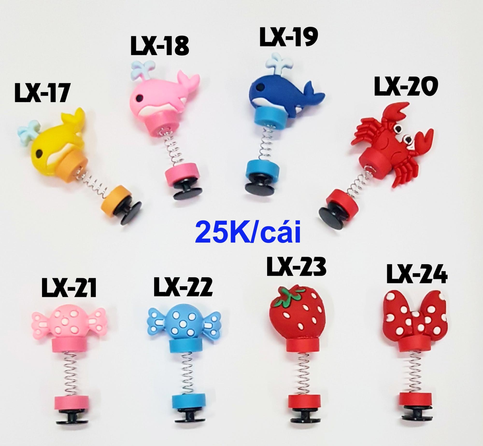 Sticker nhựa Jibbitz lò xo gắn dép Crocs MẪU 3D link 2