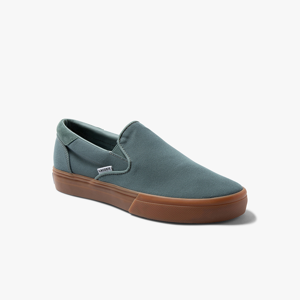 Giày Lacoste Jump Serve Slip Canvas Vulcanised – Green Gum