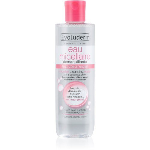 Nước Tẩy Trang Evoluderm Micellar Cleansing Water 250ml- Hồng Da Thường Khô