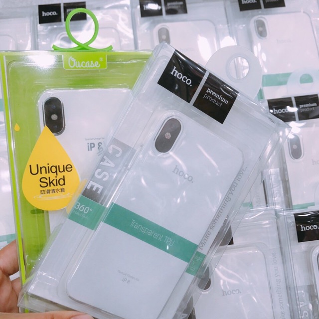 Ốp silicon iphone x hiệu hoco và oucase cao cấp