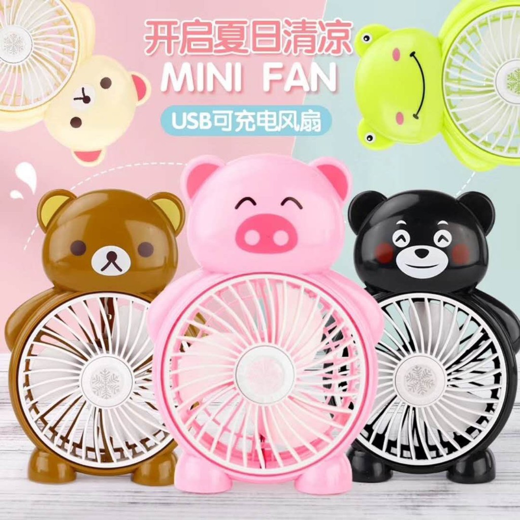 [ƯU ĐÃI LỚN] QUẠT MINI HÌNH GẤU CÓ 3 TỐC ĐỘ QUẠT CỰC MÁT, Quạt tích điện mini hình gấu kute 3 in 1, Quạt Mini cầm tay pin sạc hình chú Gấu, Quạt Mini Cầm Tay Hình Gấu Cute, Quạt sạc mini gấu con 3 chức năng quạt siêu mát