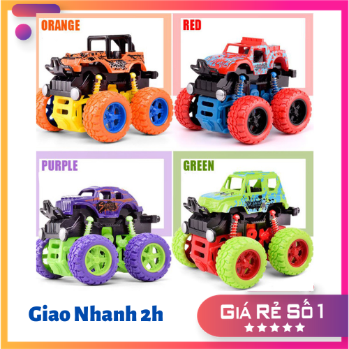 Xe địa hình nhào lộn xoay 360 độ vui nhộn chạy bánh đà cực mạnh cho bé