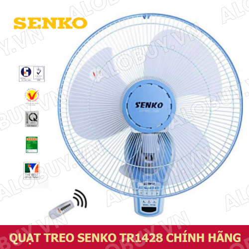 QUẠT TREO TƯỜNG SENKO ĐIỀU KHIỂN REMOTE TỪ XA, MODEL:TR1428 CÓ NHIỀU MÀU TRANG NHÃ Y HÌNH, HÃNG SENKO SẢN XUẤT.