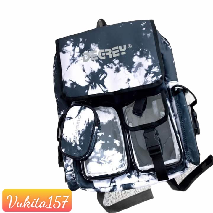 Balo degrey loang có túi treo (chuẩn cao cấp 1-1) (tặng full tag và giấy thơm) vukita157 TieDye Backpack Dark Green