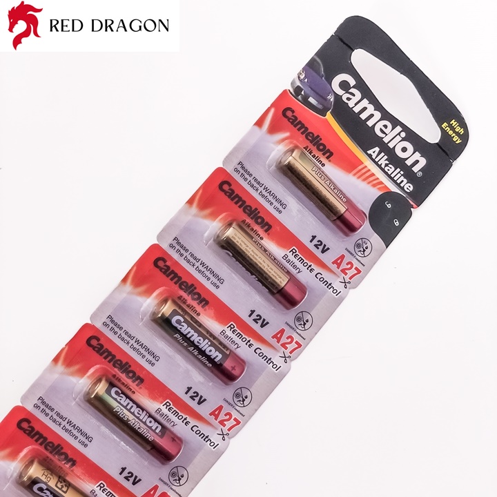 Reddragon combo 5 viên pin dung lượng cao camelion 12v model a27 sử dụng cho cửa cuốn remote máy đo huyết áp tông đơ máy cạo râu