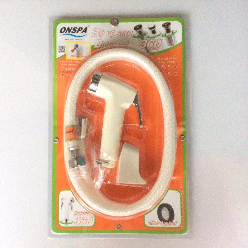 Bộ vòi xịt cao cấp onspa c132 dây xoay 360 độ