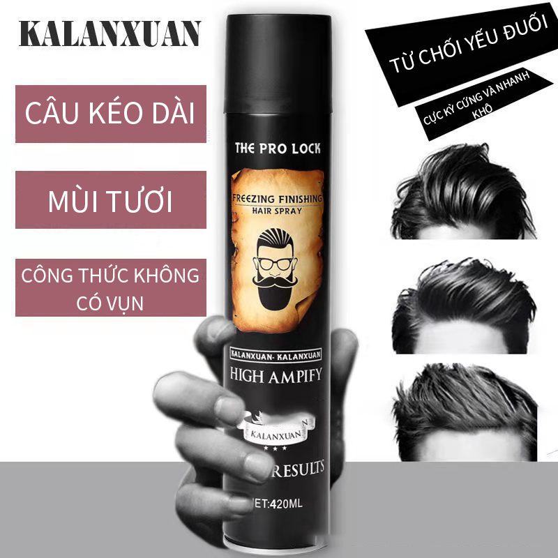 Combo gôm sáp the pro lock + wax barbershop tạo kiểu, giữ nếp cho tóc. hàng chính hãng