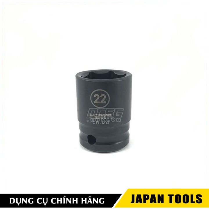 Đầu tuýp đen 6 cạnh 22mm 1/2" sata 34315 | japan tools