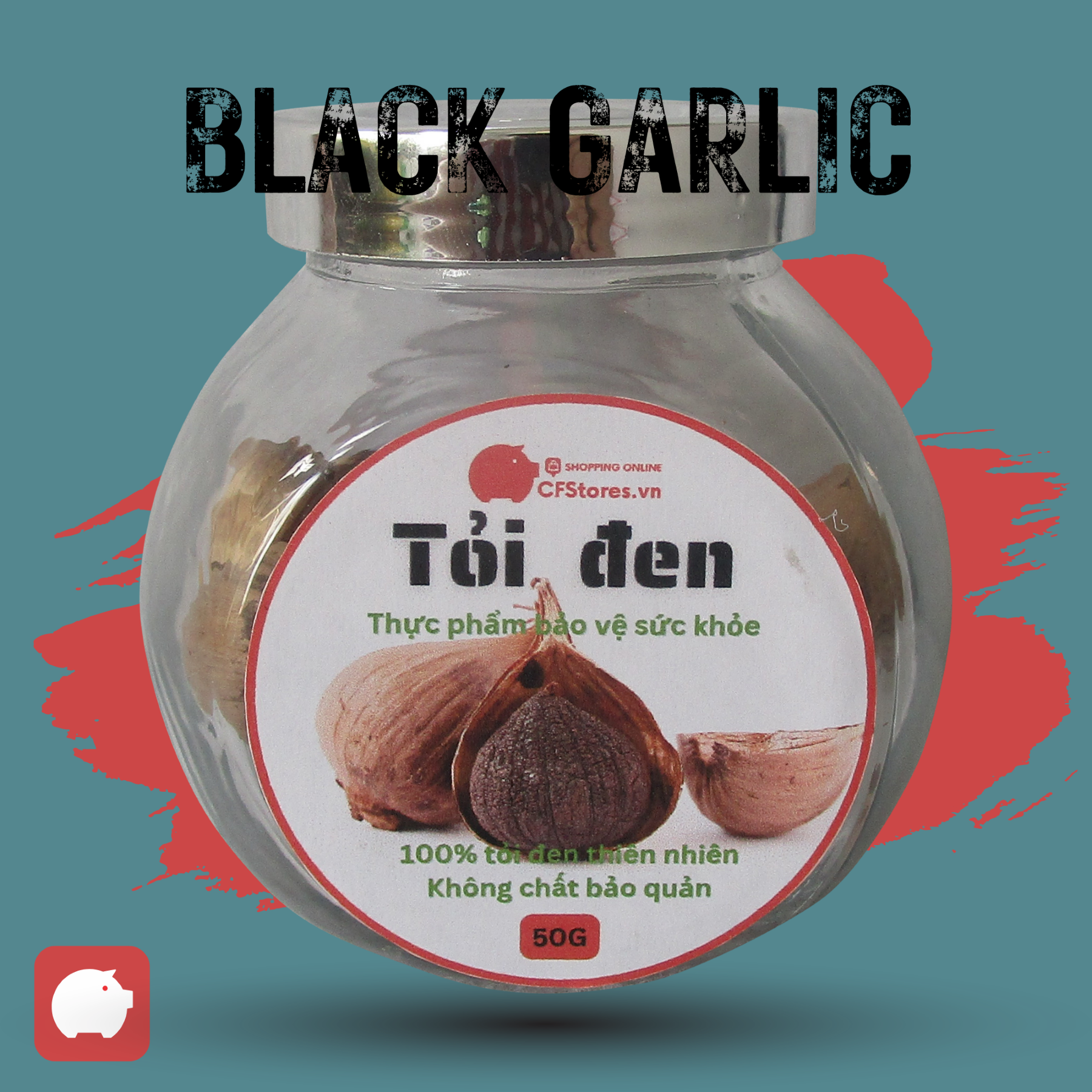 Tỏi đen cô đơn - lọ thủy tinh 50g