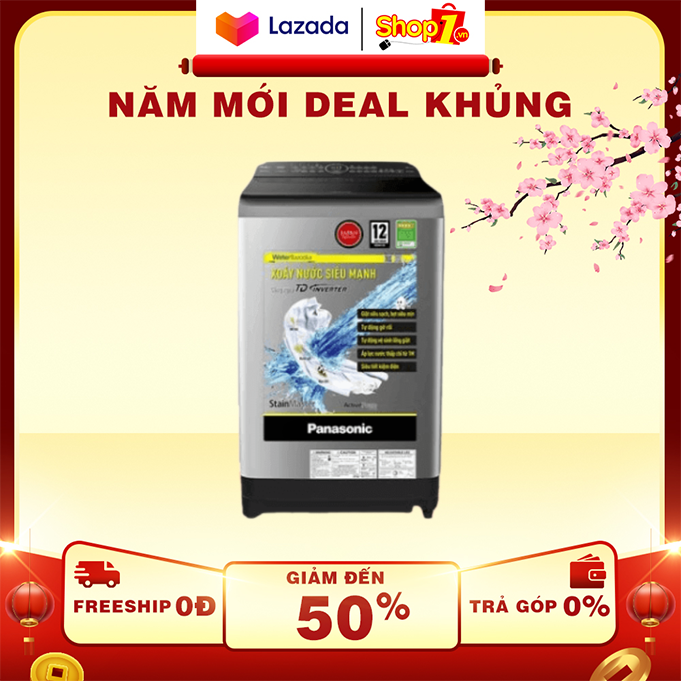 Máy giặt panasonic 9.5kg na-fd95x1lrv - tốc độ vắt 700 vòng/phút dòng điện 220v/50hz