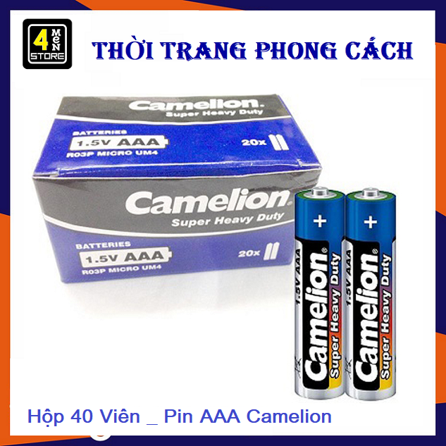 Hộp 40 viên pin AAA Camelion 1.5Vol - Pin 3A Camelion Bao Bì Mới