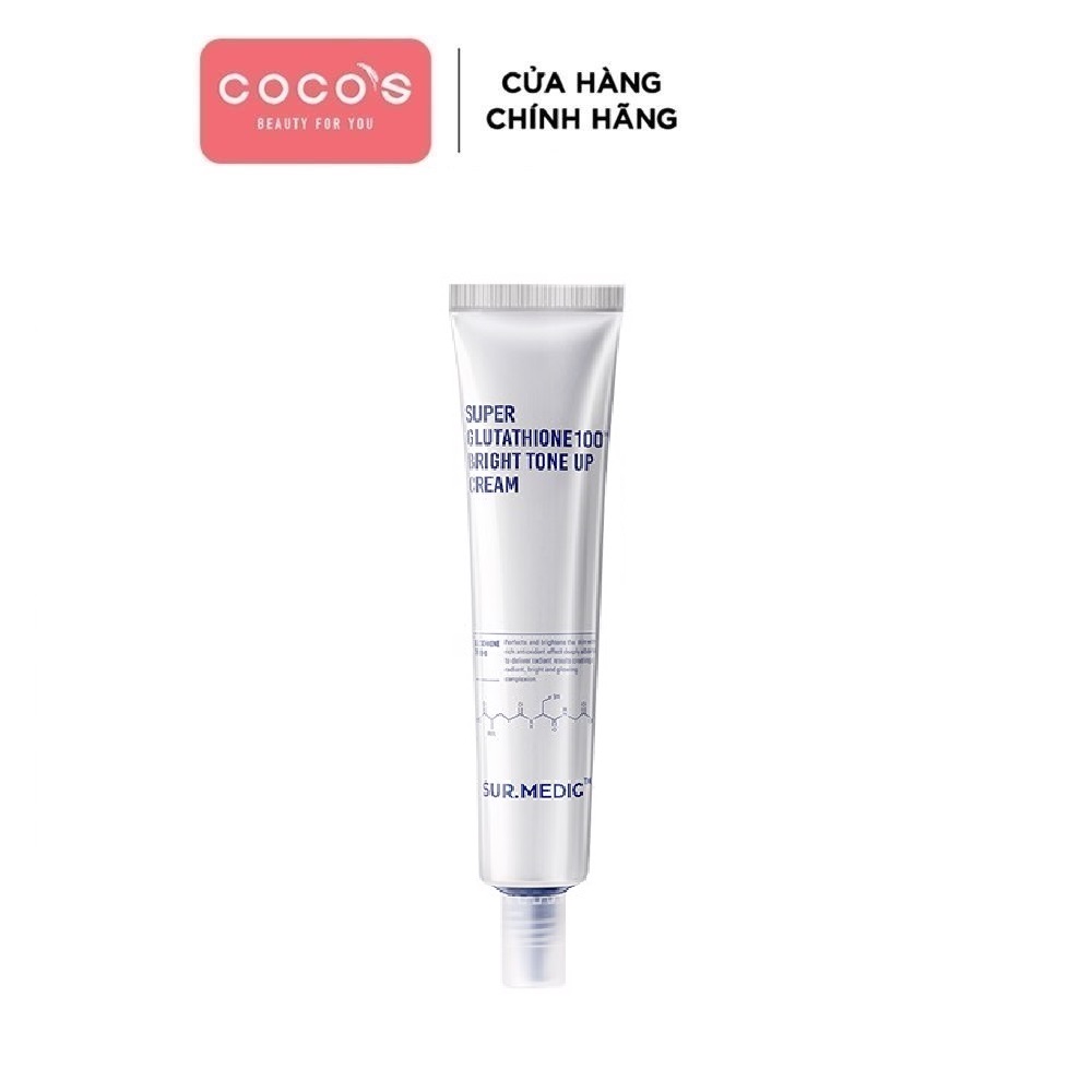 Kem Dưỡng Sur.Medic+ Nâng Tông & Làm Sáng Da 40ml Super Glutathione 100 Bright Tone Up Cream