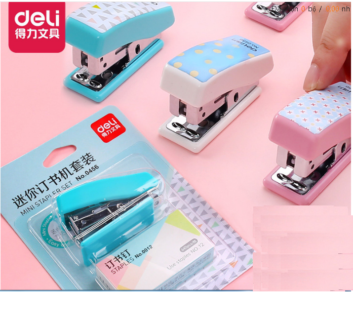 Bấm kim mini dễ thương nhỏ gọn và tích hợp gỡ kim bấm