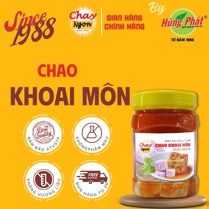 Chao khoai môn chay ngon đậm đà béo ngậy 200g - thương hiệu hùng phát