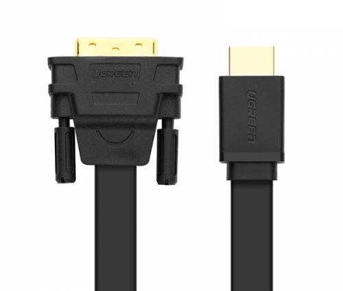 Cáp hdmi to dvi 24+1 dài 10m hd106 mỏng, dẹt ugreen 30140