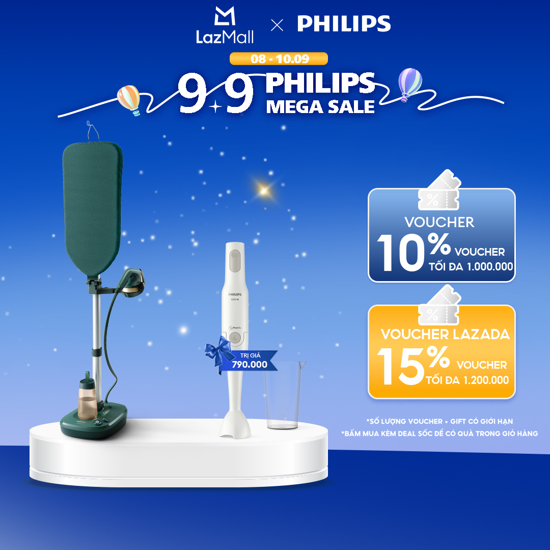 Bàn Ủi Đứng  Cao Cấp Đa Năng All-In-One Philips AIS6020/70|OptimalTEMP không cháy|ván ủi đa góc| bình nước 1.1L| có bánh xe|BH 2 năm - Hàng Phân Phối Chính Hãng
