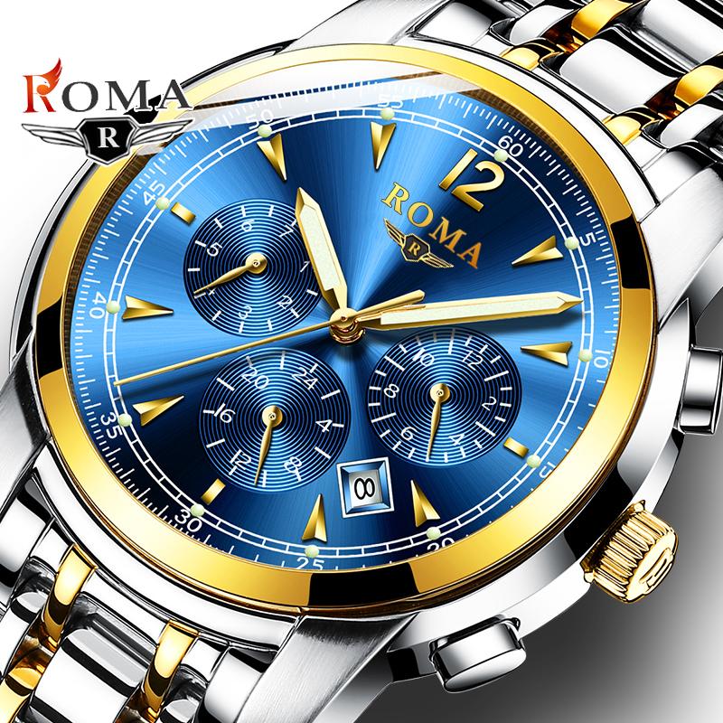 Đồng hồ nam roma berty italy - đồng hồ cao cấp - đồng hồ thời trang - kính tráng sapphire full kim - mẫu mới