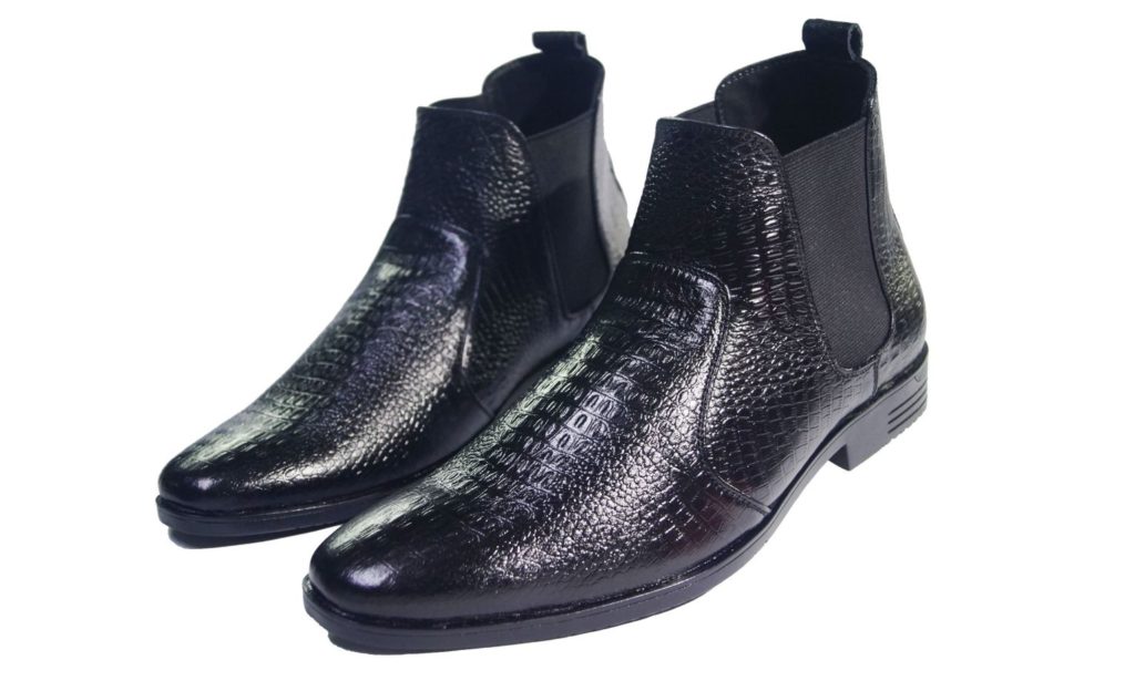 [HCM]Giày boot nam cao cổ. Chất liệu da bò thật dập vân cá sấu. Bảo hành 12 tháng.MS: B148