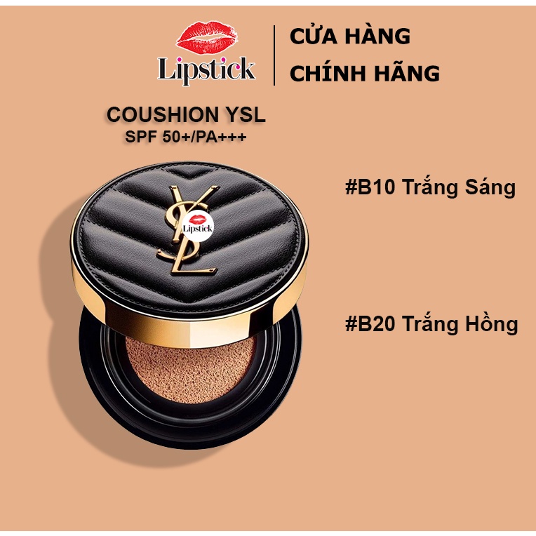 Phấn nước ysl le cushion encre de peau luminous matte cushion foundation spf 50+/pa+++ lipstick offical store