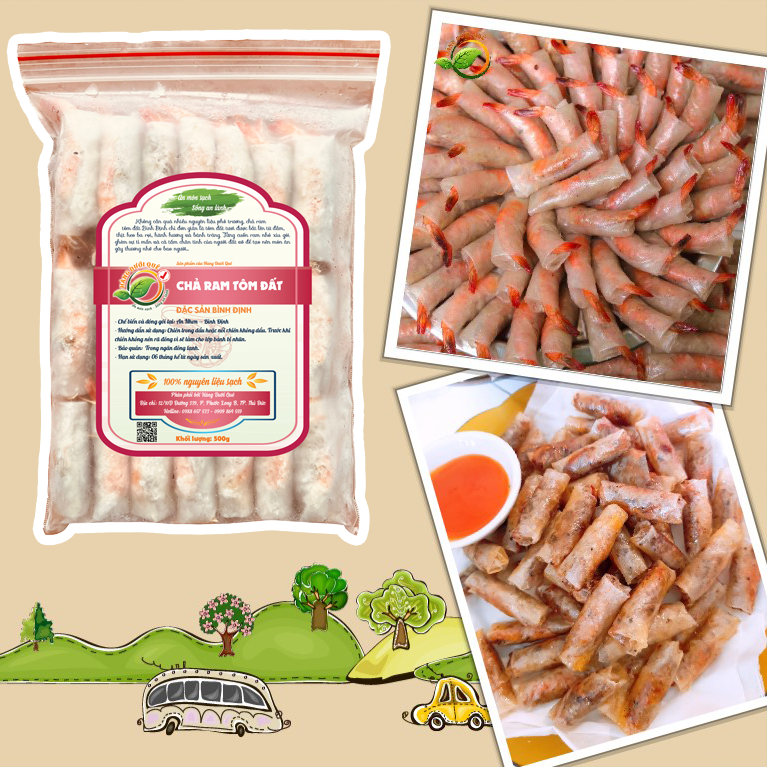 Chả ram tôm đất Bình Định đặc biệt 500g