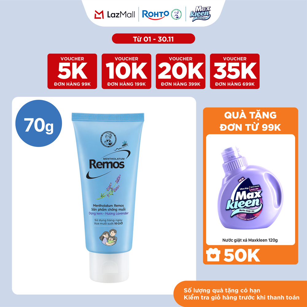 Kem chống muỗi Rohto Metholatum Remos Hương Lavender 70g