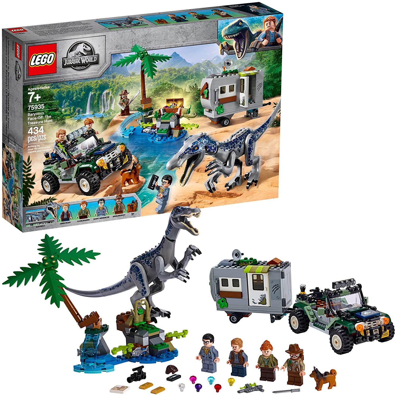 Lego Jurassic World Heavy Claw Dragon Standoff: Treasure Hunt 75935 Bộ xây dựng khối (434 miếng)