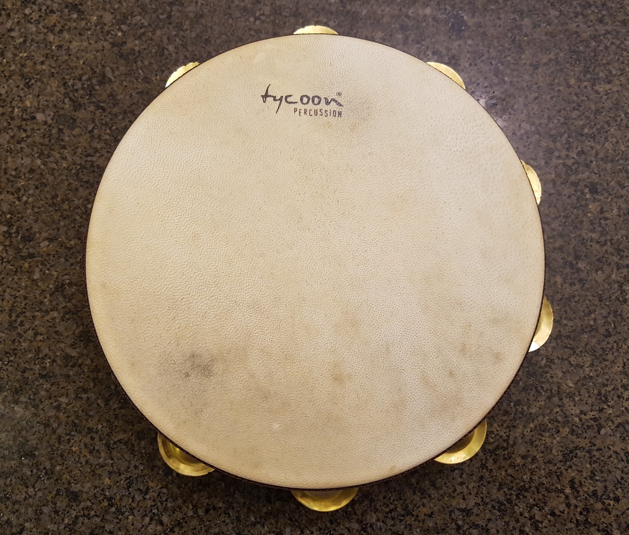 [HCM]Tamborine bo gỗ mặt da dê có leng keng hãng Tycoon Thái Lan