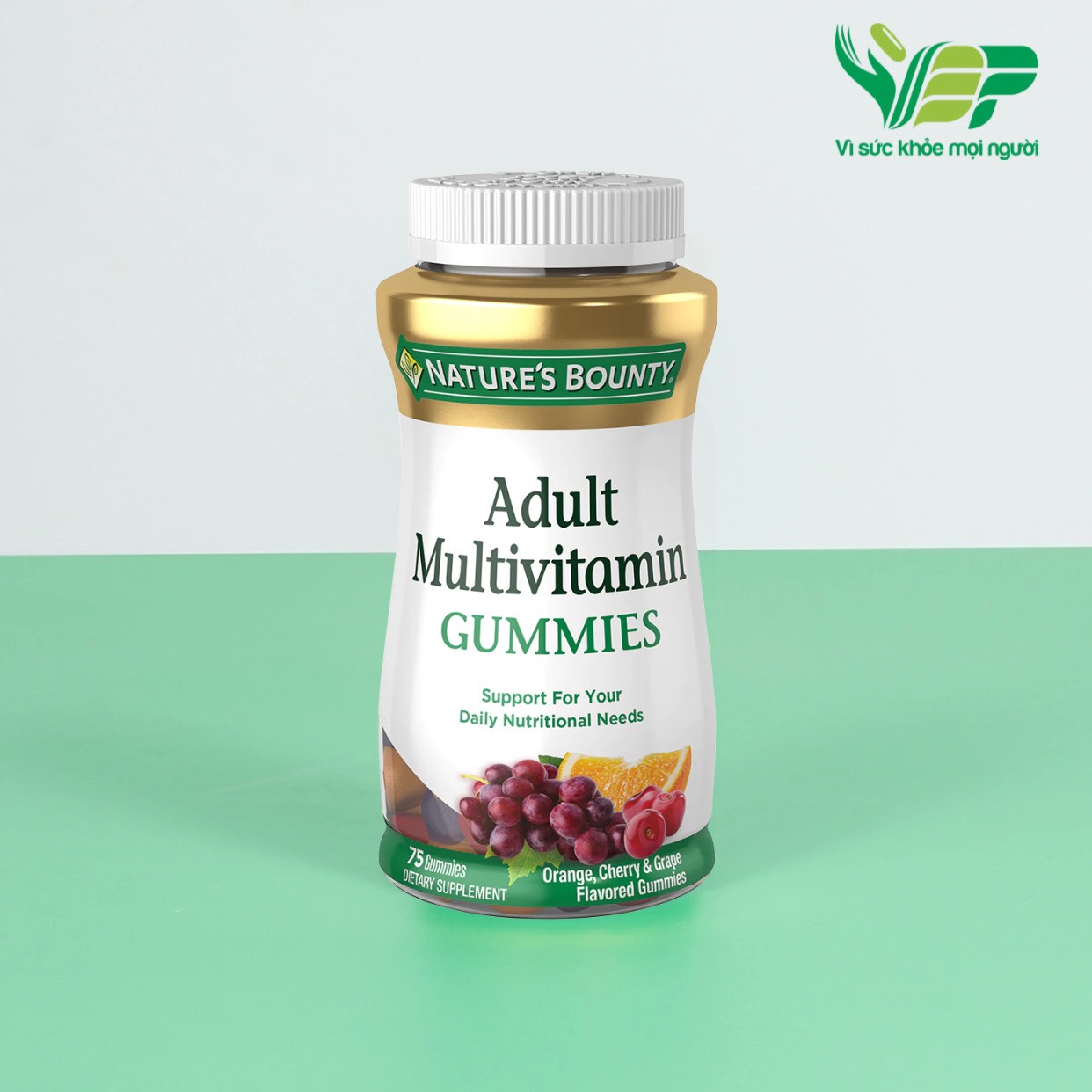 [Hàng Tặng] Adult Multivitamin Gummies, Orange, Cherry &amp; Grape.