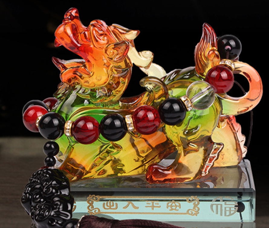 [HCM]Tượng Ngọc Kỳ Lân phong thủy ngọc đa sắc WD1659