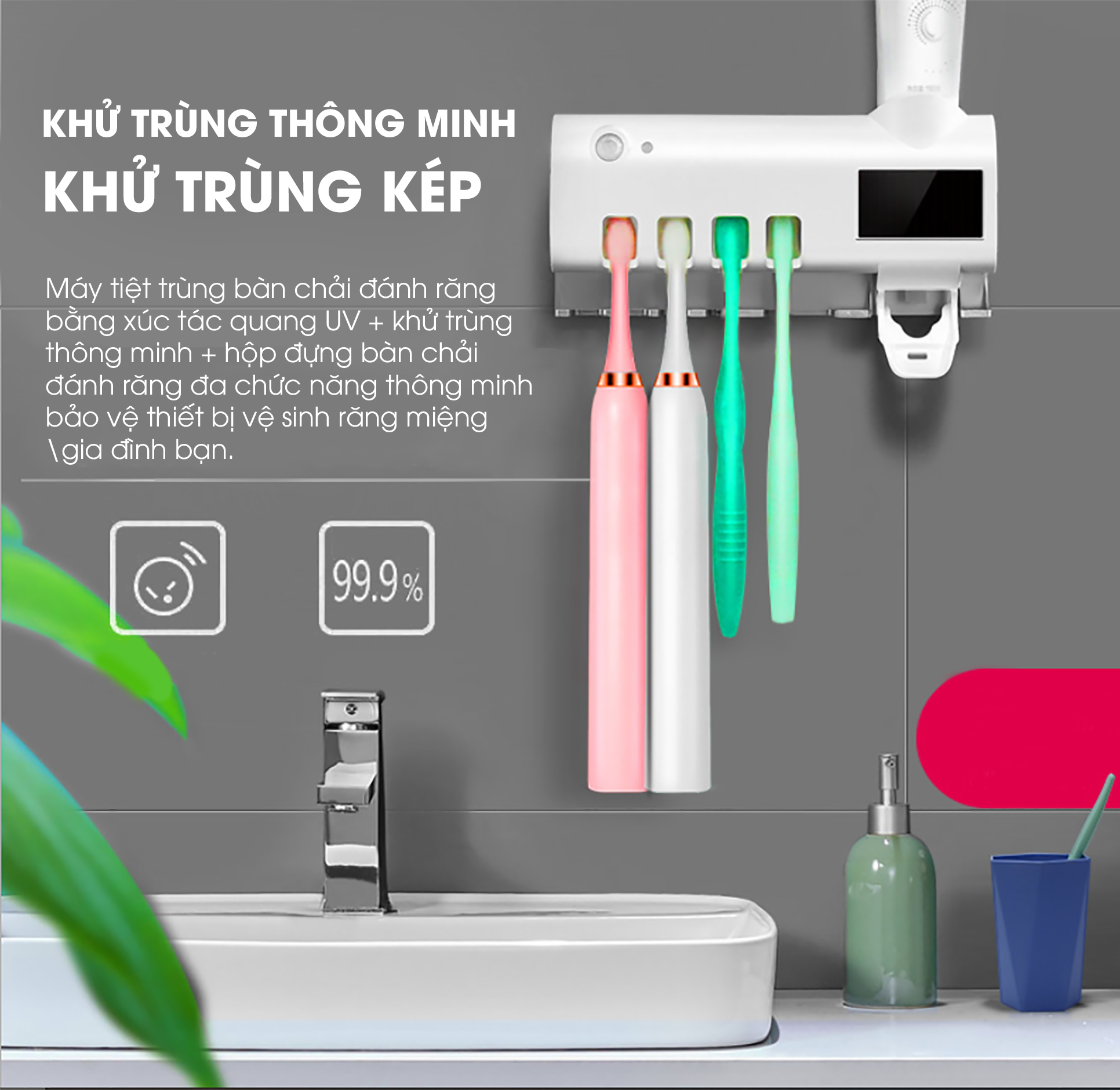 Máy Tiệt Trùng Bàn Chải Đánh Răng Bằng Tia Cực Tím